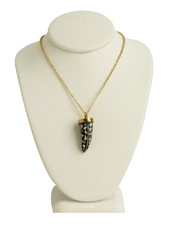 statement necklaces for women -Tusk Treasure Pendant Necklace