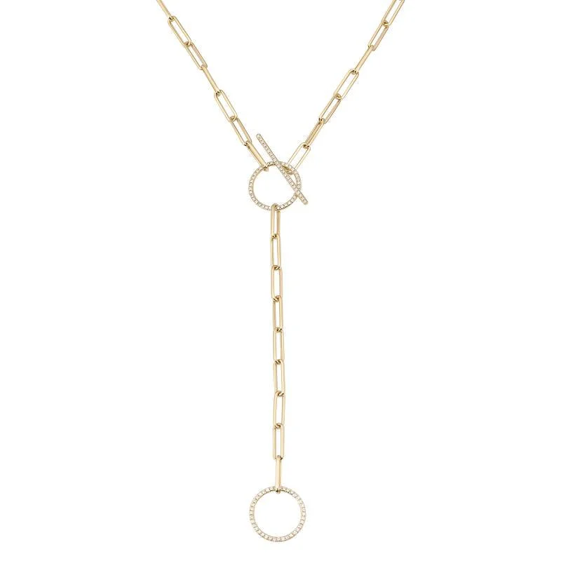 diamond necklaces for women -SHELBY TOGGLE DROP NECKLACE