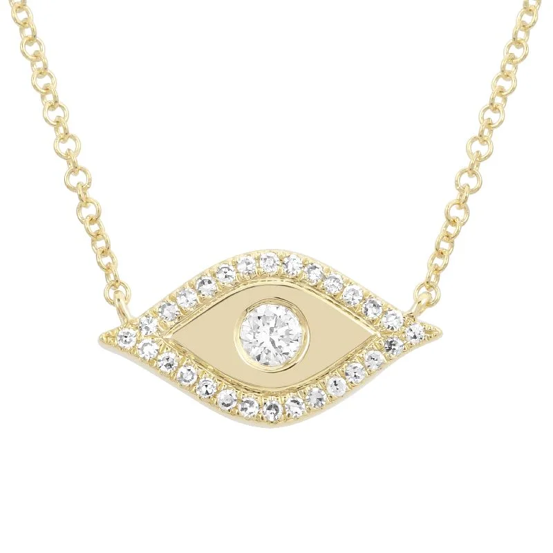 classic solitaire necklaces for women -CHAR EVIL EYE NECKLACE