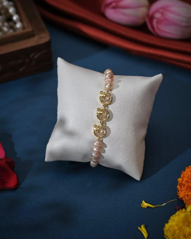 zodiac sign bracelets for women -Indira Pink Pearl Bracelet