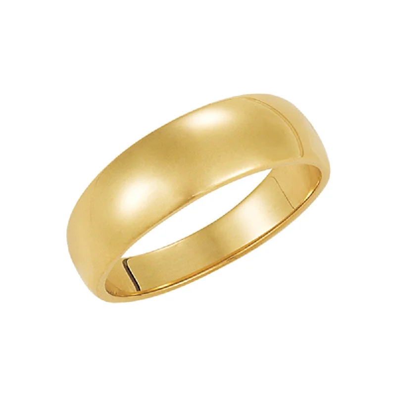 signet rings for women -4mm Half Round Tapered Wedding Band in 14k Yellow Gold