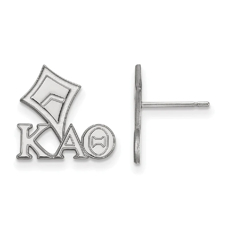 multi-stone earrings for women -Sterling Silver Kappa Alpha Theta XS Post Earrings