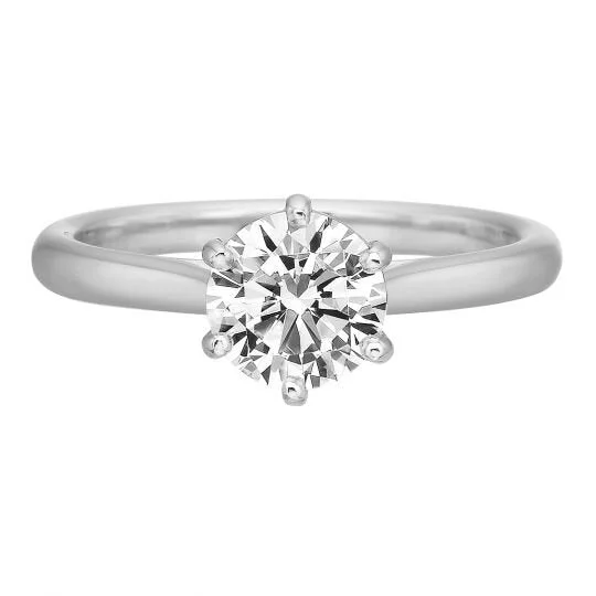 filigree engagement rings -1.00ct Round Diamond Solitaire Engagement Ring