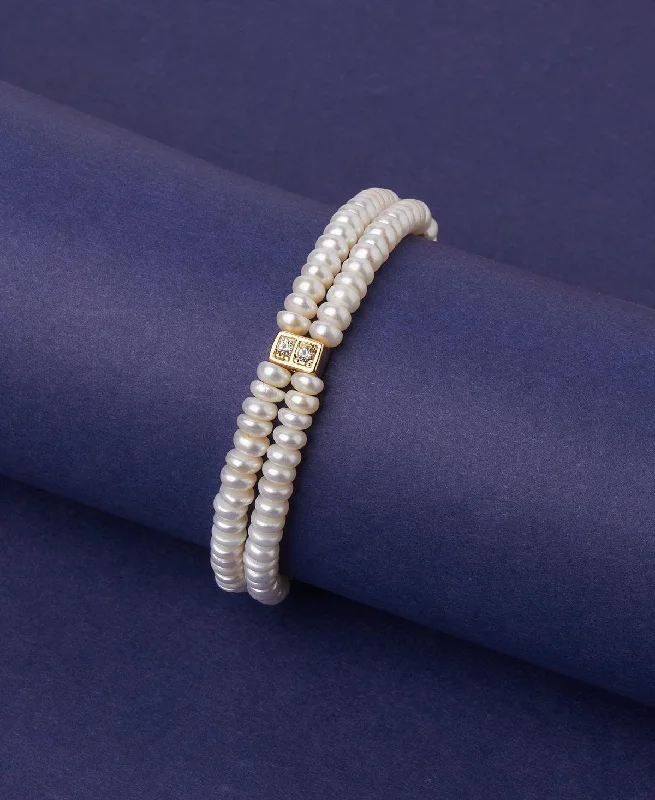 sun and moon bracelets for women -Elegant and classy Pearl Bracelet