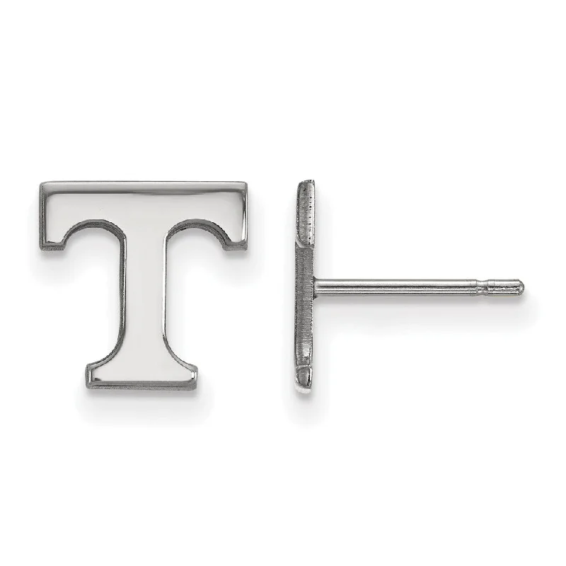 baroque pearl earrings for women -10k White Gold University of Tennessee XS (Tiny) 'T' Post Earrings