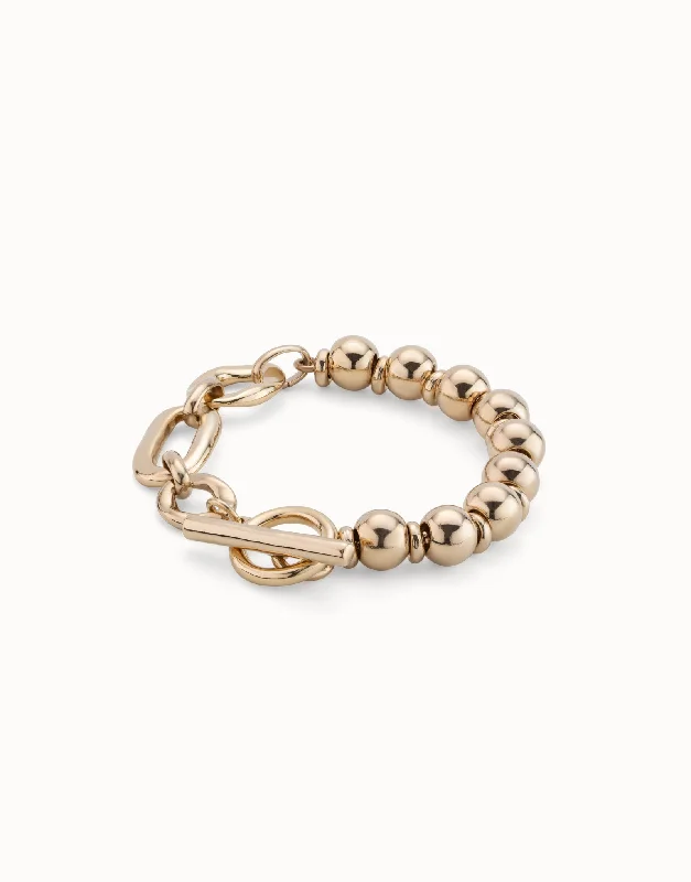 wedding pearl bracelets for women -UNO de 50 Cheerful Gold Bracelet Size M