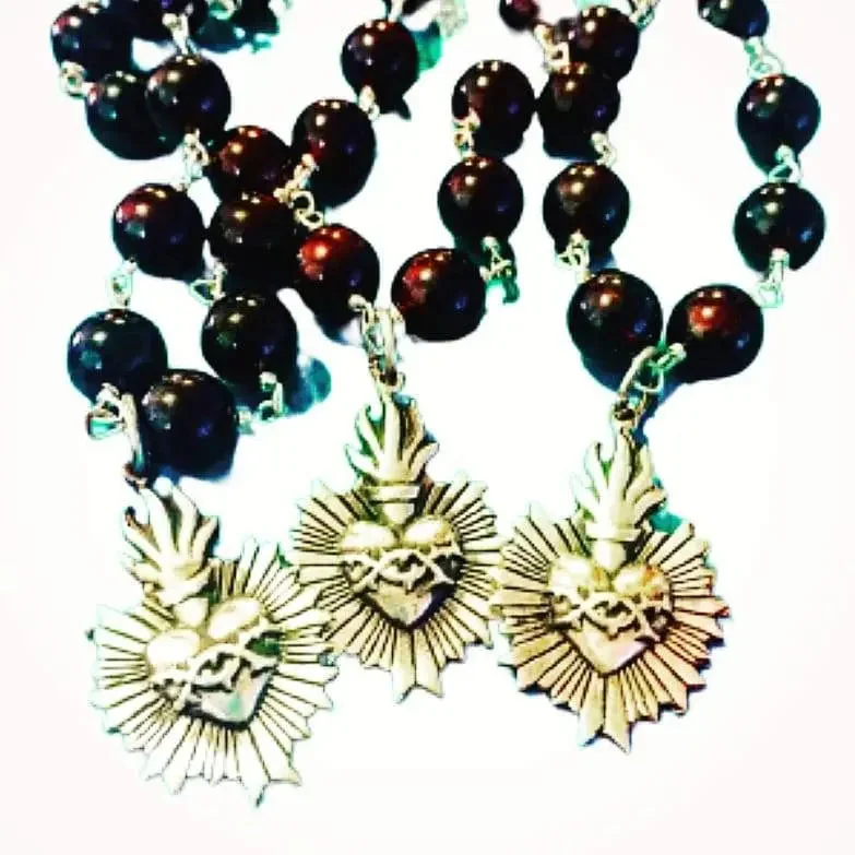 adjustable necklaces for women -Sacred Heart Rosary Necklace