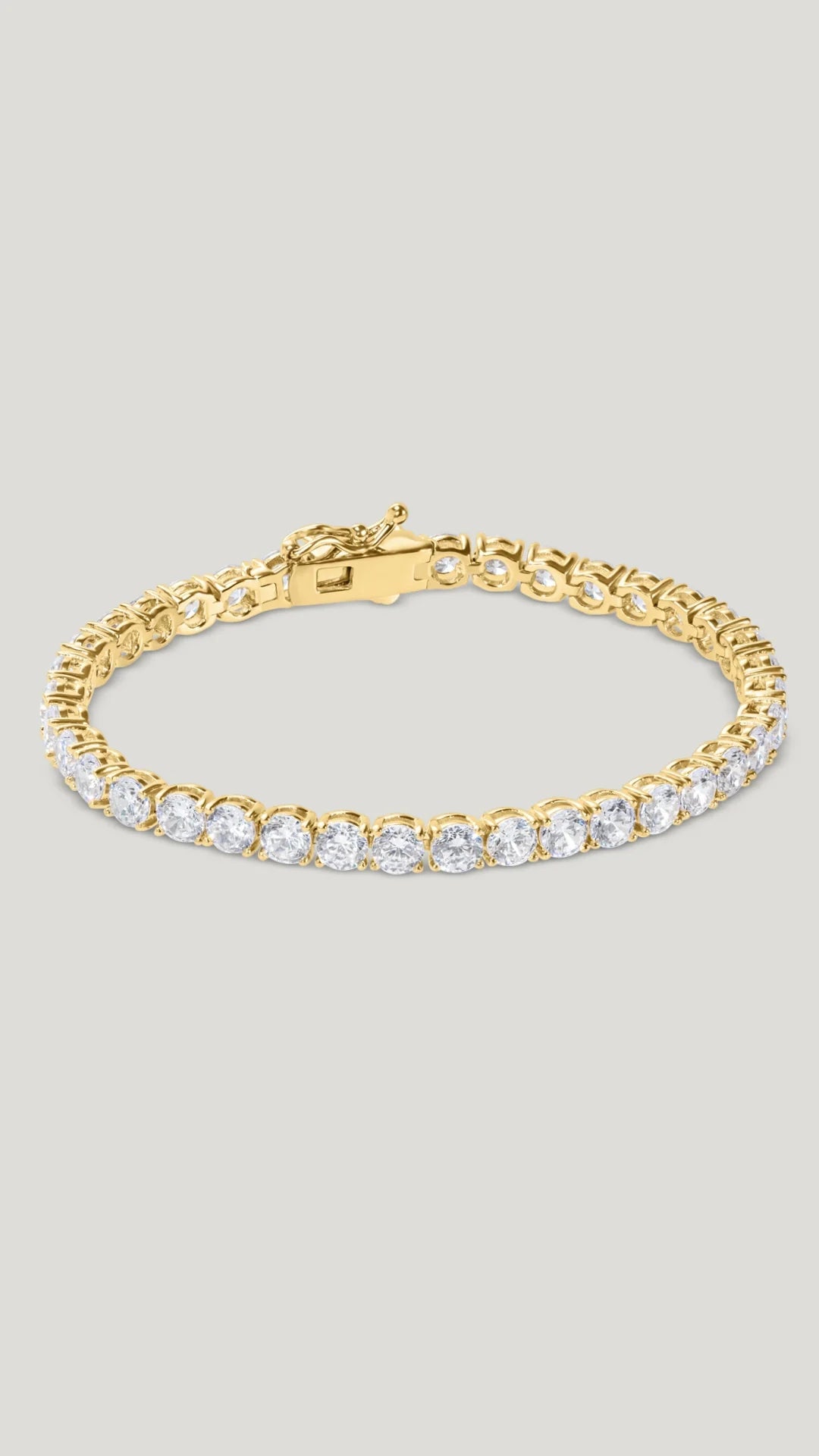 trendy bracelets for women -5mm Tennis Bracelet Gold Plated