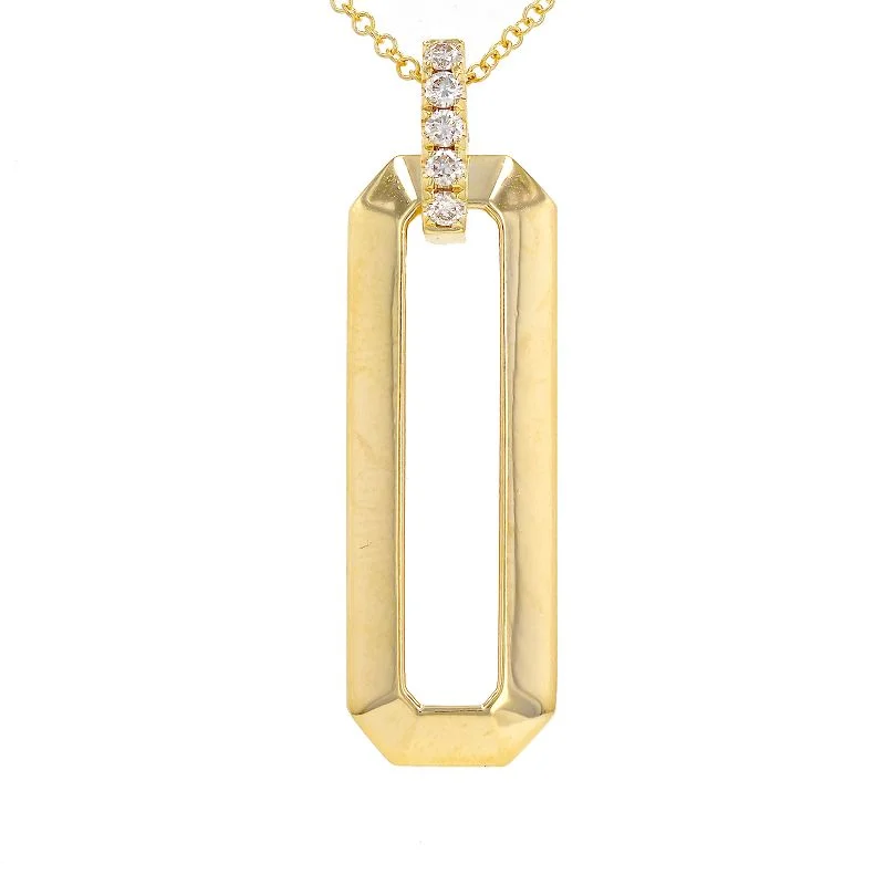 crystal necklaces for women -BEA RECTANGLE DROP NECKLACE