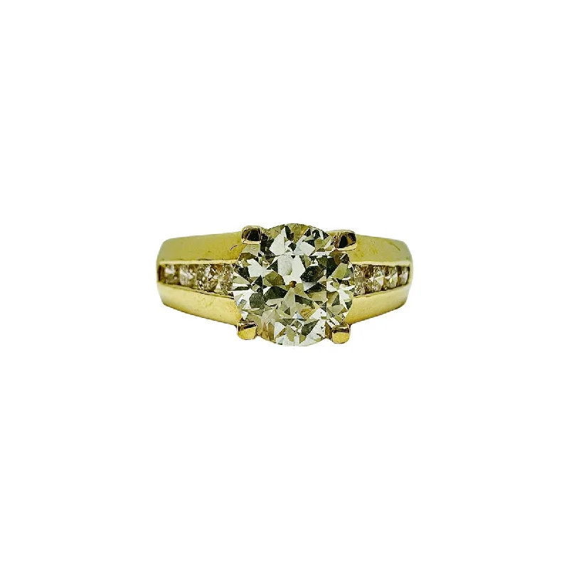 antique rings for women -18K Gold Ring with Prong set 1.22ct  Diamond