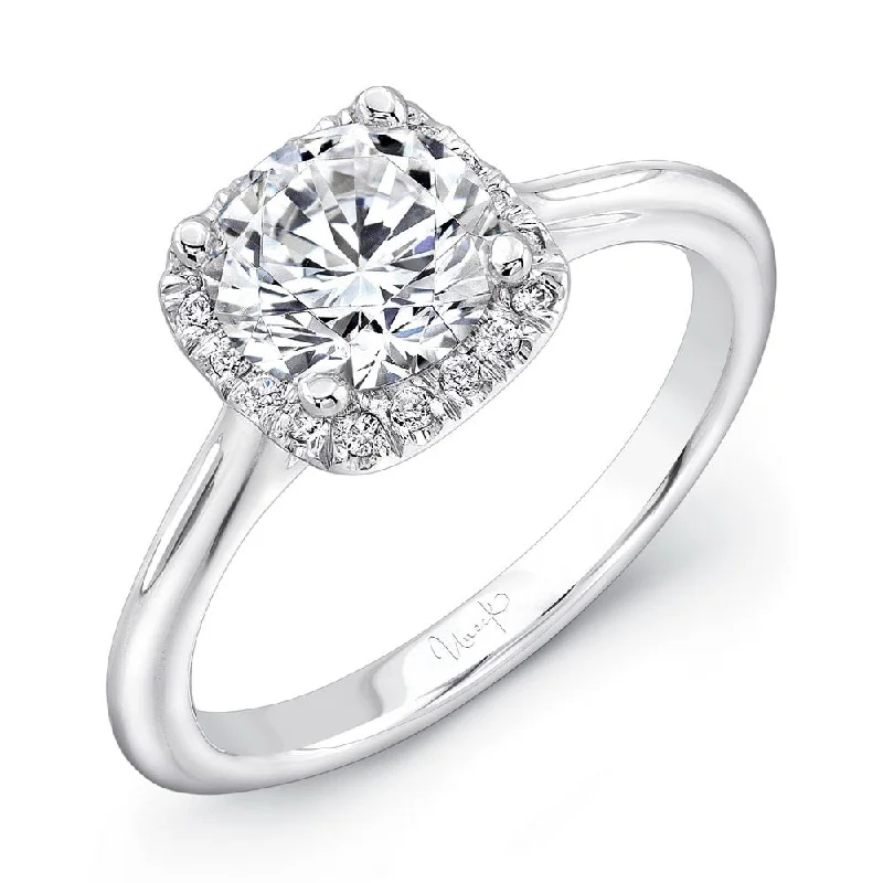 Victorian engagement rings -Uneek Unity Collection Halo Round Engagement Ring