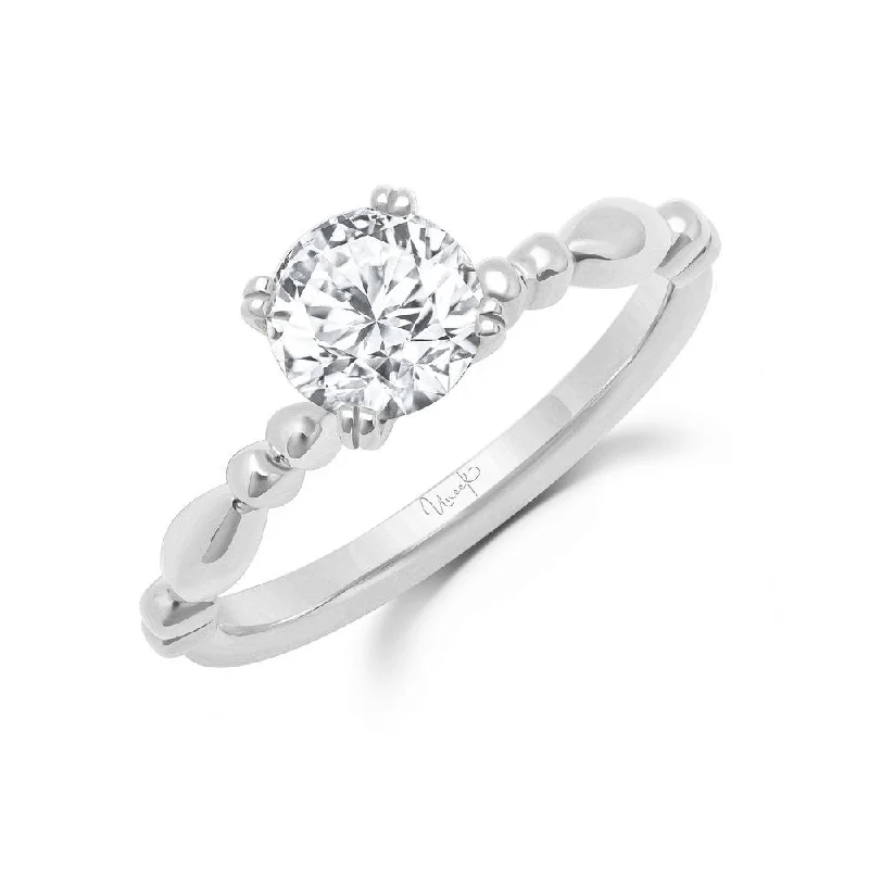 handmade engagement rings -Uneek Us Collection Solitaire Round Engagement Ring