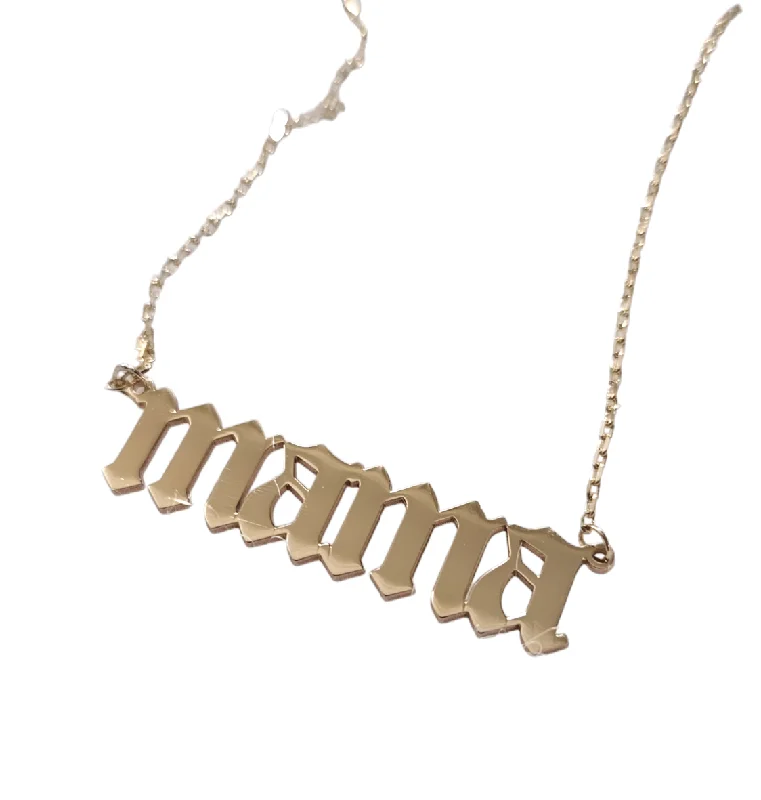 personalized necklaces for women -Mama 14kt Gold Necklace