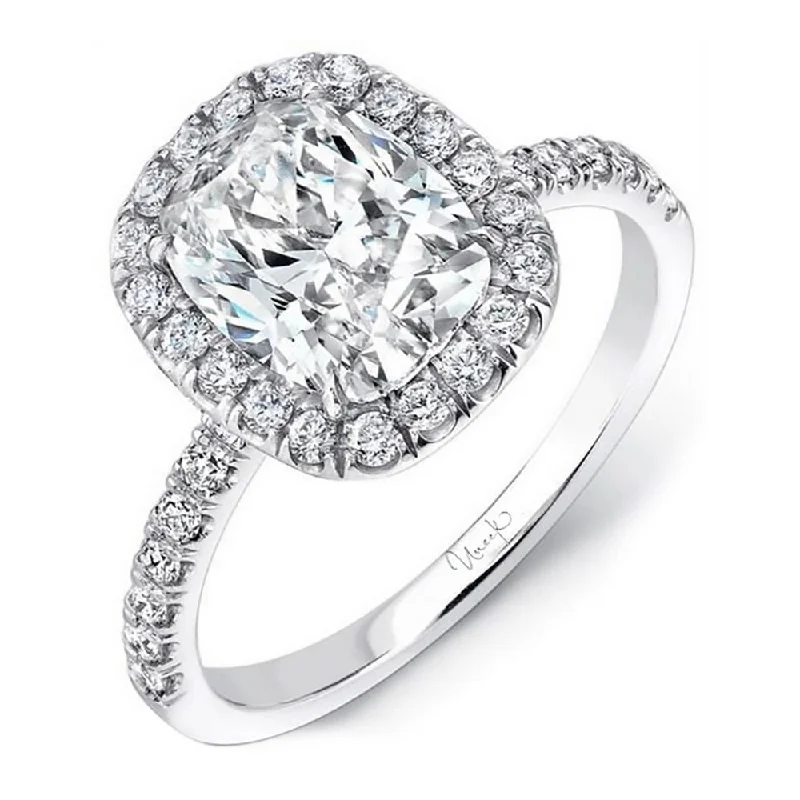 art nouveau engagement rings -Uneek Unity Collection Halo Cushion Cut Engagement Ring