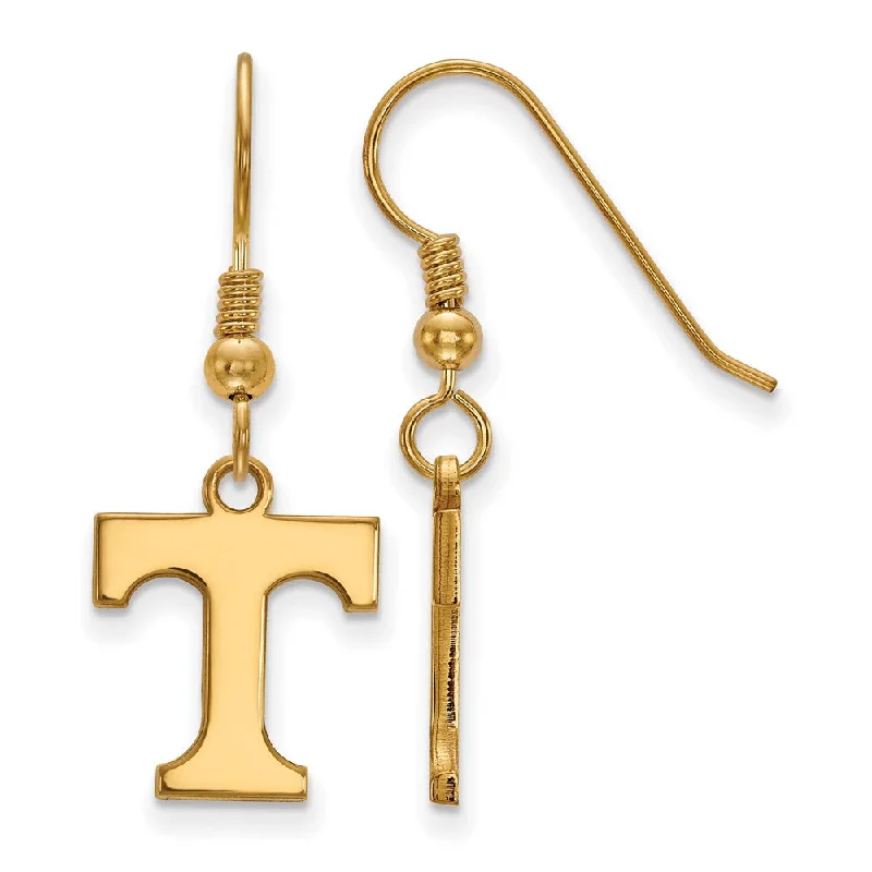 best delicate earrings for women -14k Gold Plated Silver University of Tennessee SM Dangle Earrings