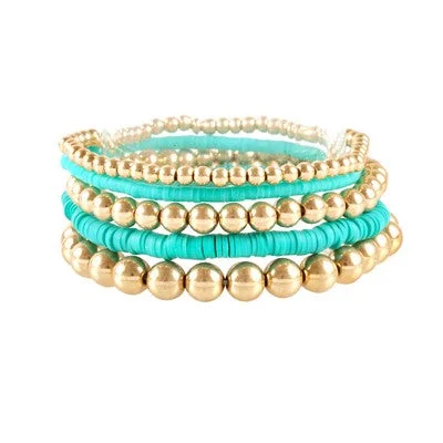 white gold bracelets for women -Meghan Browne Kai Bracelet - Turquoise