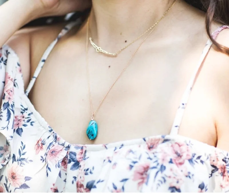 statement necklaces for women -Turquoise Protection Necklace