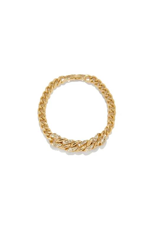 multi-layered bracelets for women -Jelisa Embellished Bracelet - Gold