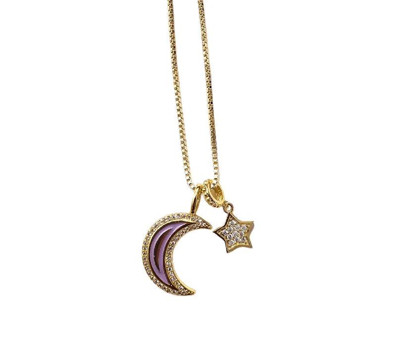 dainty necklaces for women -Luna Lavendar Necklace