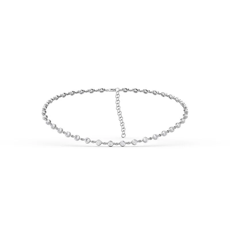 trendy necklaces for women -11.02ct Diamond Choker Necklace N5104