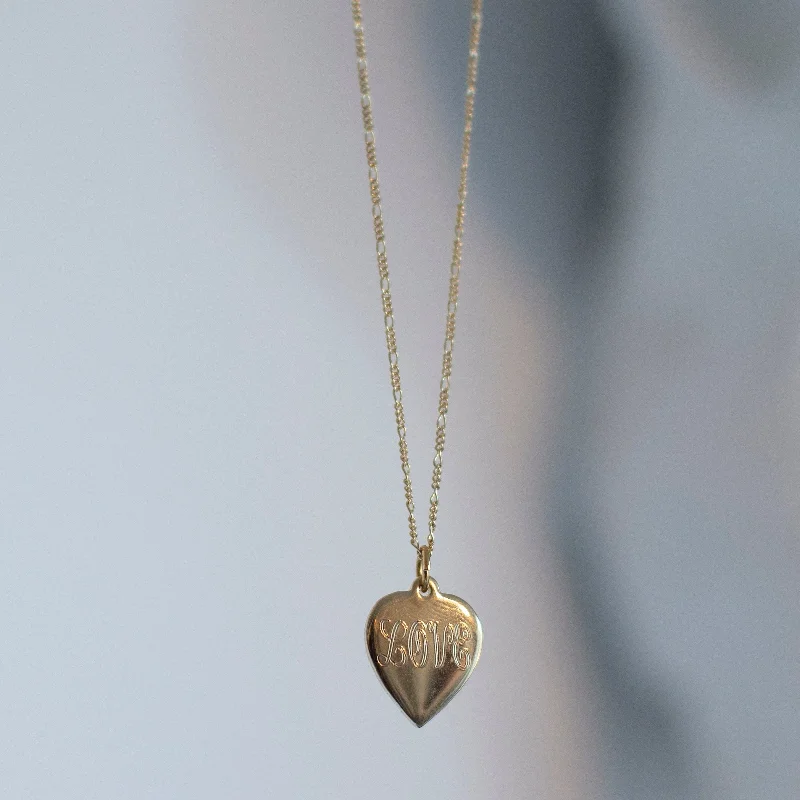 delicate charm necklaces for women -RYDER LOVE HEART NECKLACE