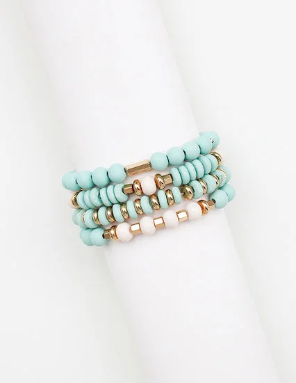 stylish bracelets for women -Meghan Browne Hola Bracelet - Mint