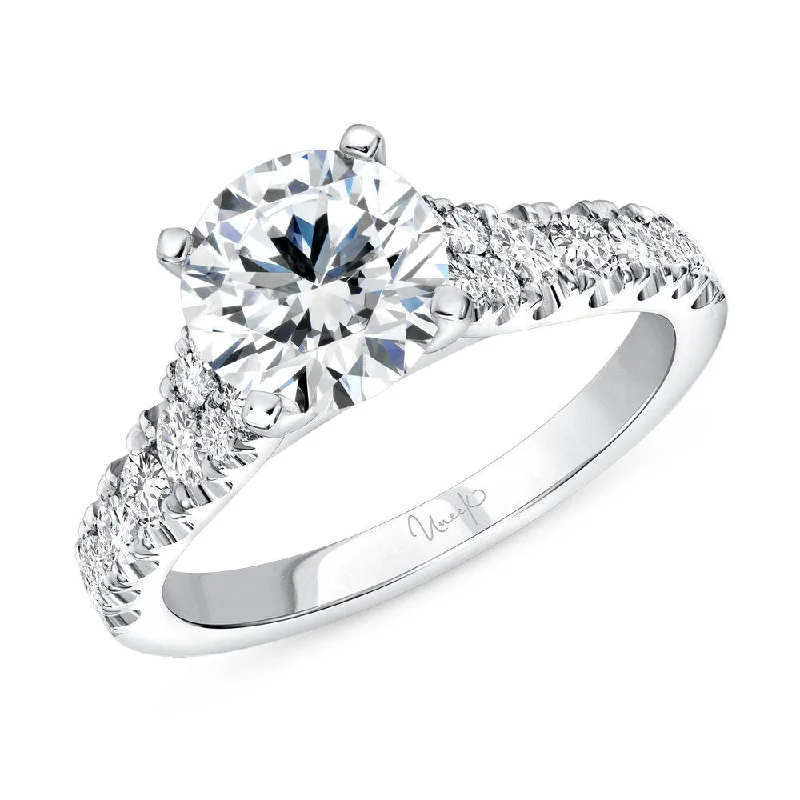 alternative engagement rings -Uneek Best of the Best Collection Straight Round Engagement Ring