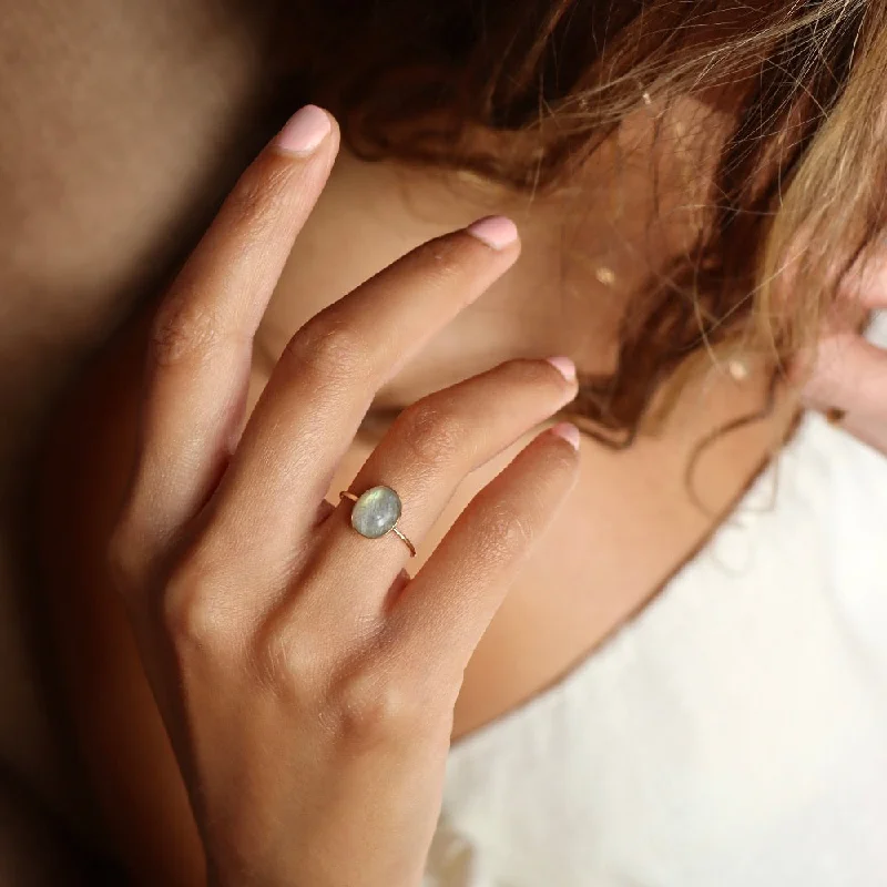 oversized statement rings -Labradorite Ring | Wholesale