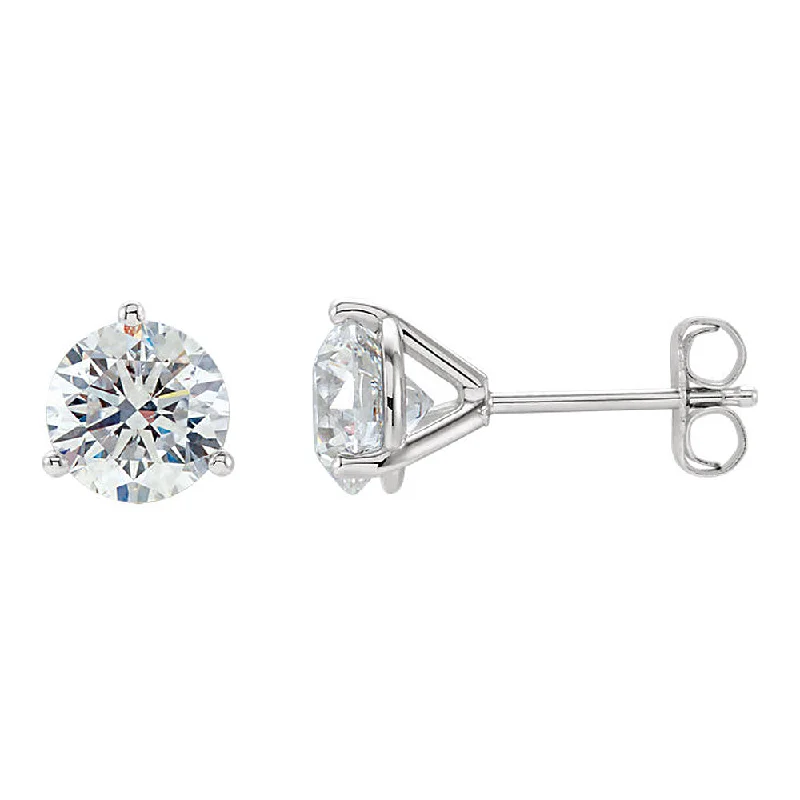 elegant drop earrings for women -Platinum 4mm Round 1/2 CTW (G-H, SI2-SI3) Diamond Stud Earrings