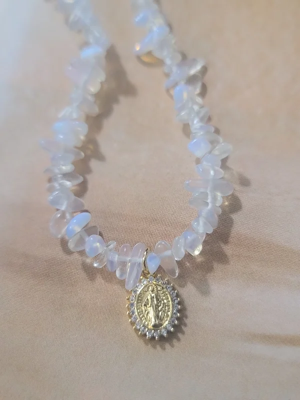 layering necklaces for women -Virgen Opalite Necklace