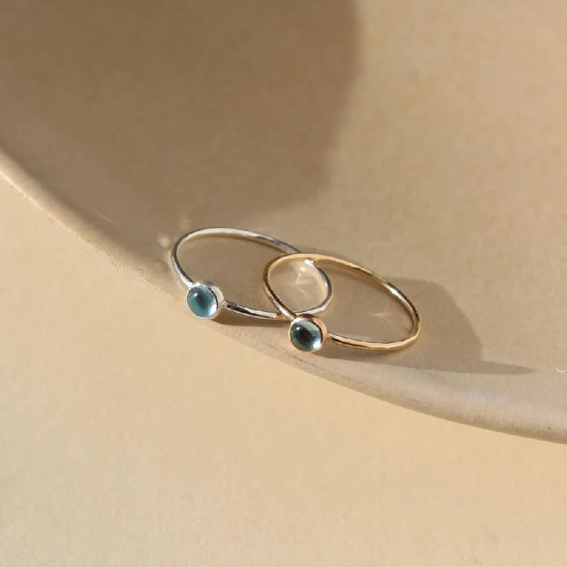 aquamarine rings for women -Blue Topaz Ring