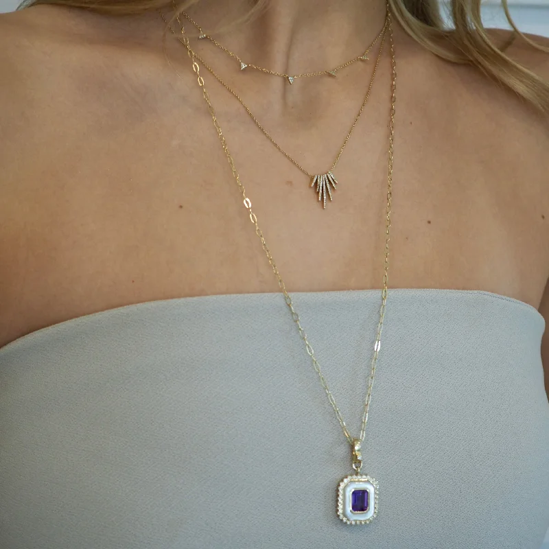 sun and moon necklaces for women -JENNY TAPERED SPIKE DROP NECKLACE