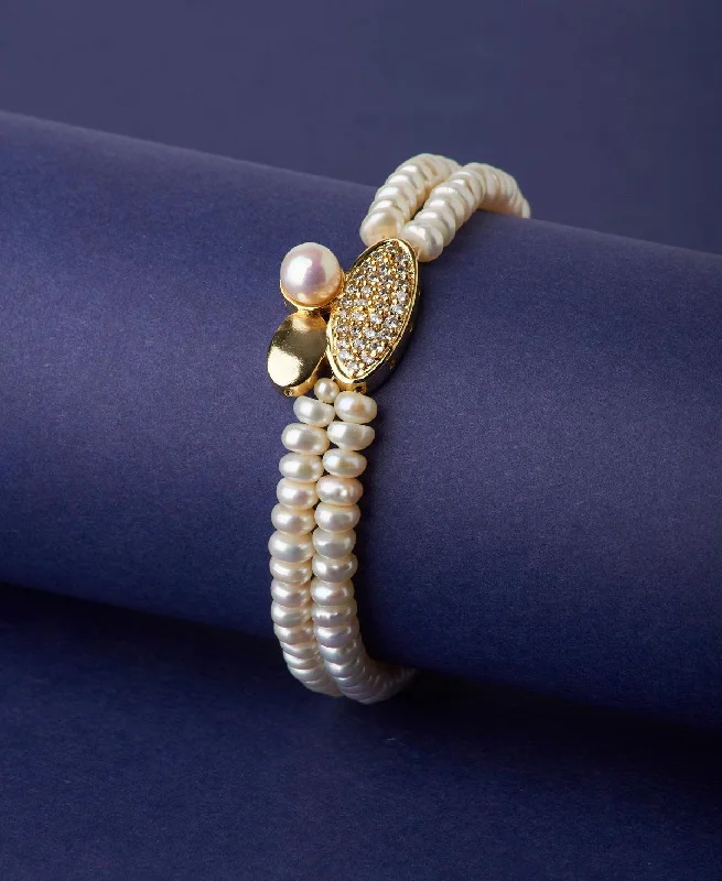 anniversary bracelets for women -Elegant Real Pearl Bracelet