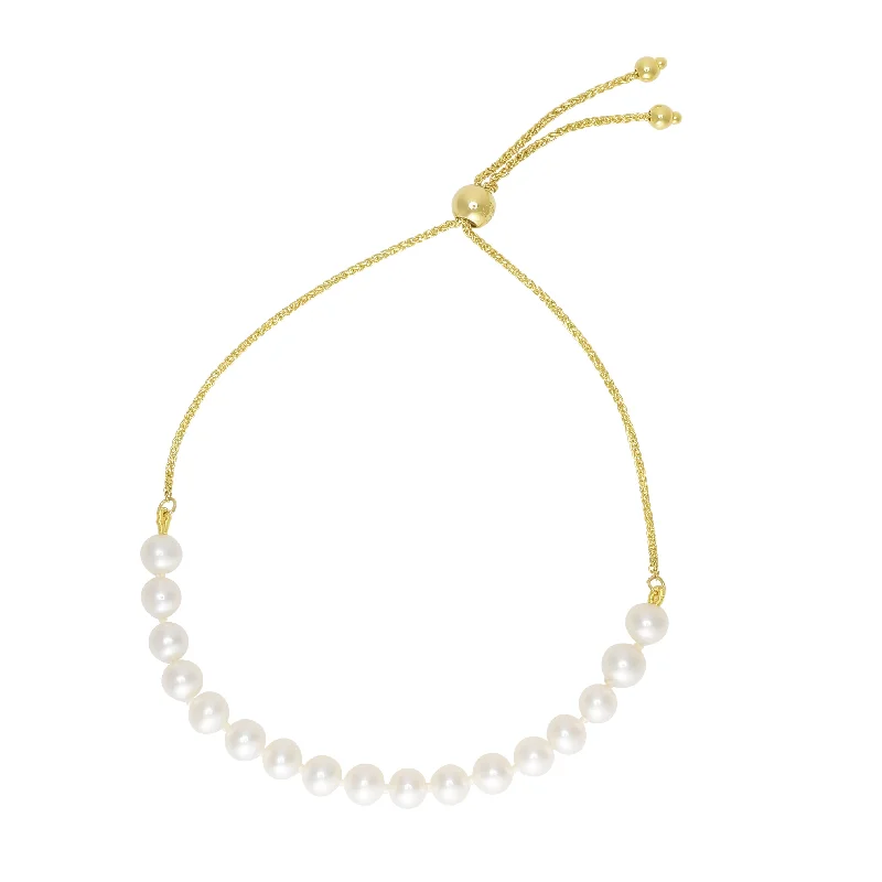 elegant wedding bracelets for women -14K Pearl String Friendship Bracelet