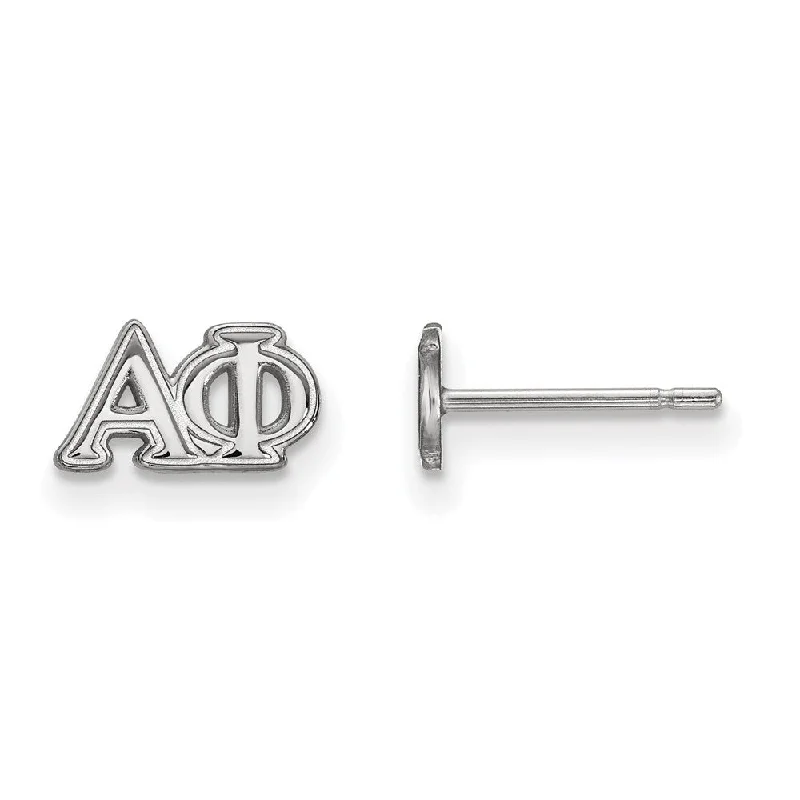 dangle earrings for women -Sterling Silver Alpha Phi XS Greek Letters Post Earrings