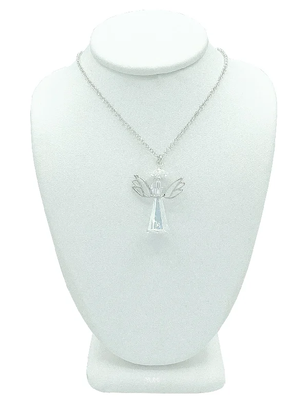 layering necklaces for women -Angel Crystal Necklace