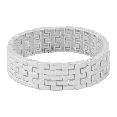 adjustable silver bracelets for women -Meghan Browne Jud Bracelet - Silver