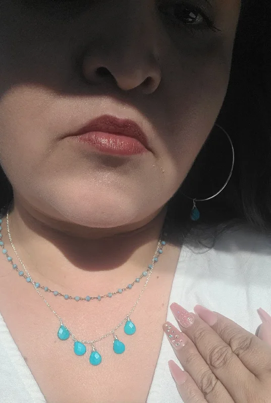 crystal necklaces for women -Turquoise Cielo Necklace