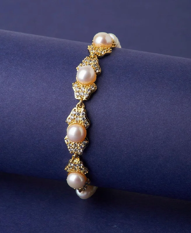 sapphire bracelets for women -Beautiful Real Pearl Bracelet