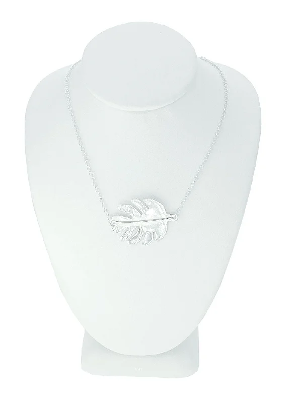 birthstone necklaces for women -Monstera Leaf Necklace