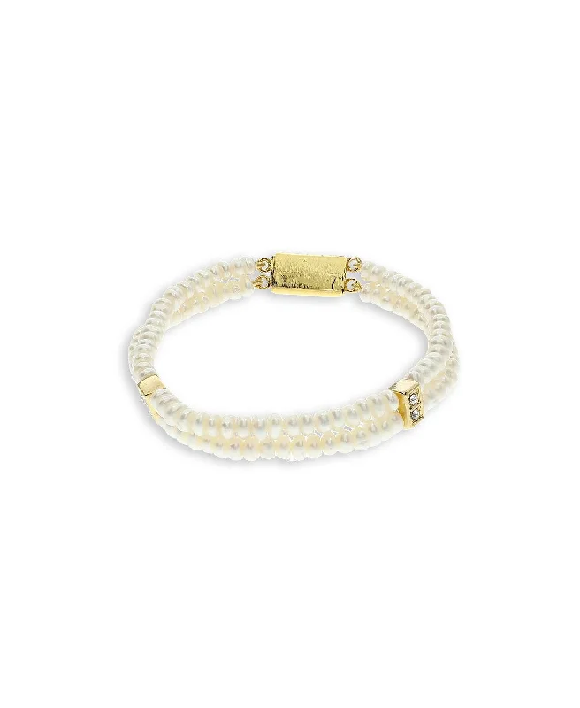 modern geometric bracelets for women -Fashionable Pearl Bracelet