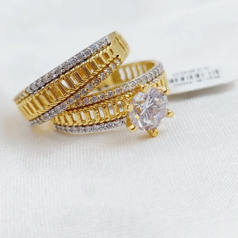 modern engagement rings -Twins Engagement Ring