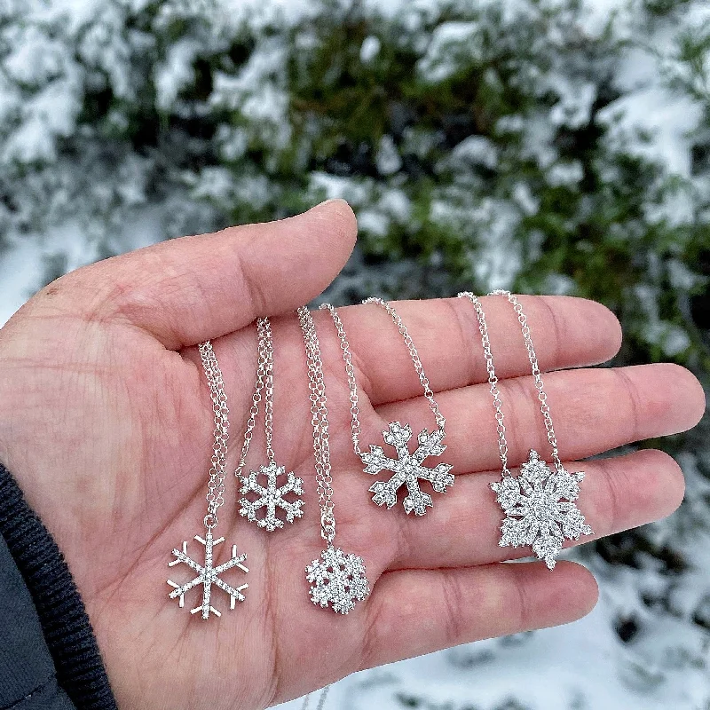 modern geometric necklaces for women -Snowflake Necklaces - 12/17/20