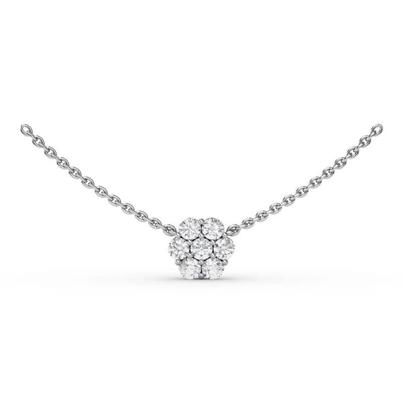 moon necklaces for women -Magnolia Diamond Necklace N5031