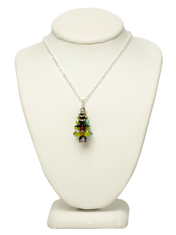 minimalist necklaces for women -Evergreen Crystal Tree Necklace - LARGE