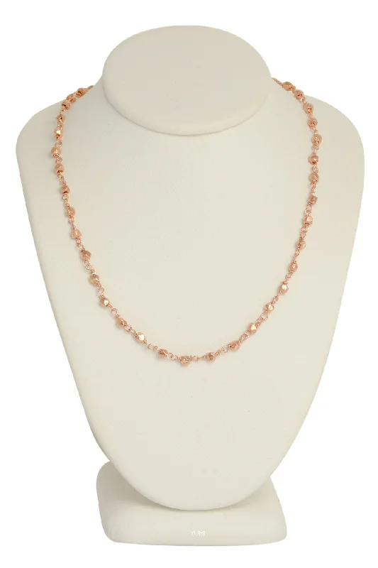 simple pendant necklaces for women -Rose Gold Nugget Necklace