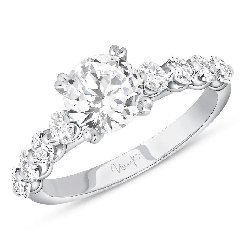 trendy engagement rings -Uneek Us Collection Straight Round Engagement Ring