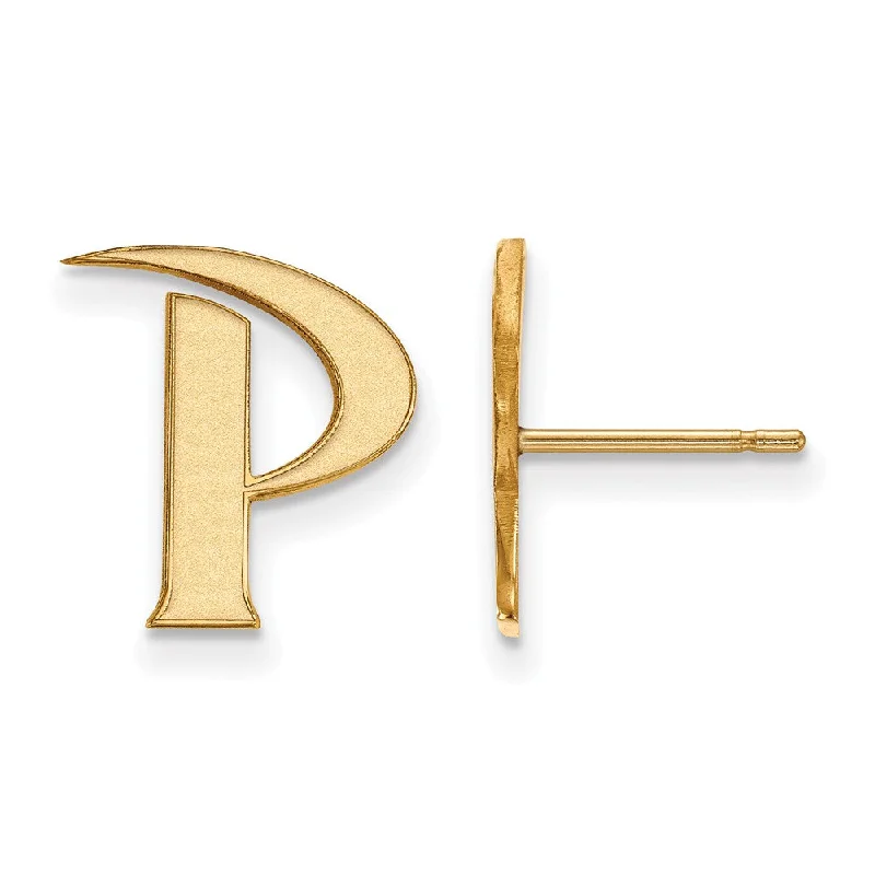 high-end earrings for women -14k Gold Plated Silver Pepperdine University Small Post Earrings