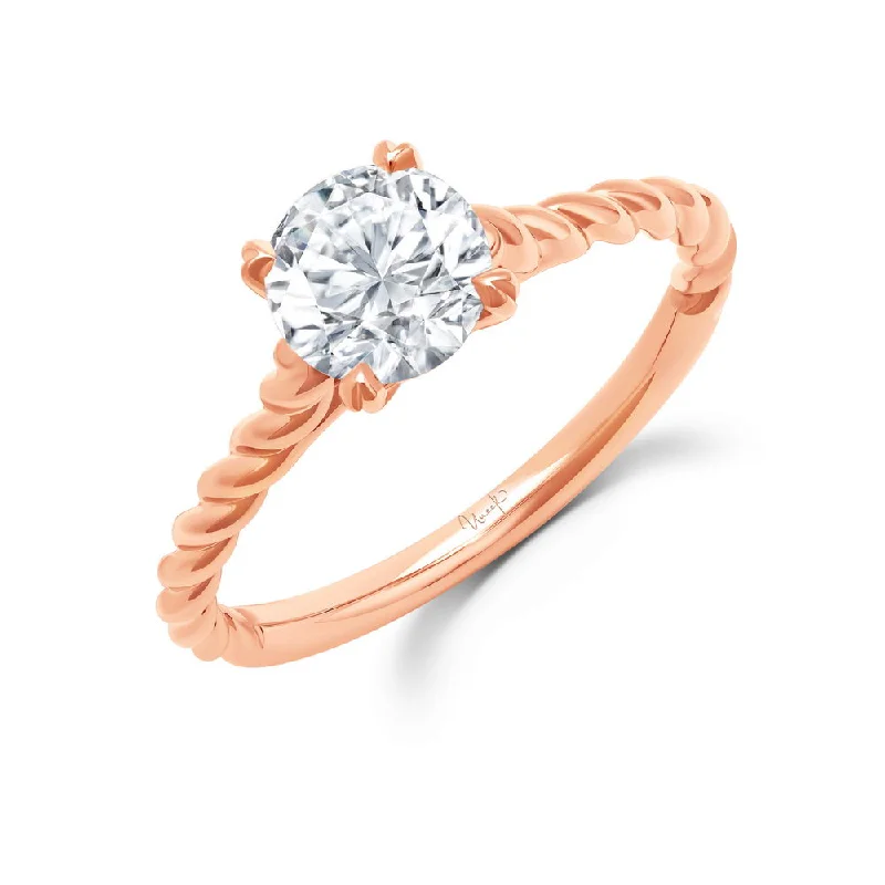 celebrity-inspired engagement rings -Uneek Us Collection Solitaire Round Engagement Ring