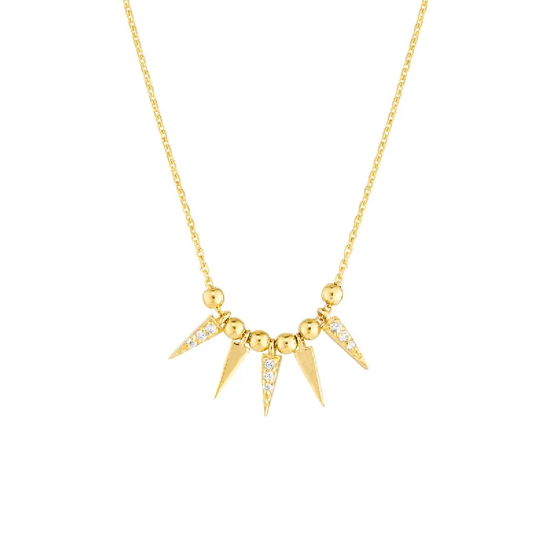 high-end necklaces for women -MEME MINI SPIKE NECKLACE